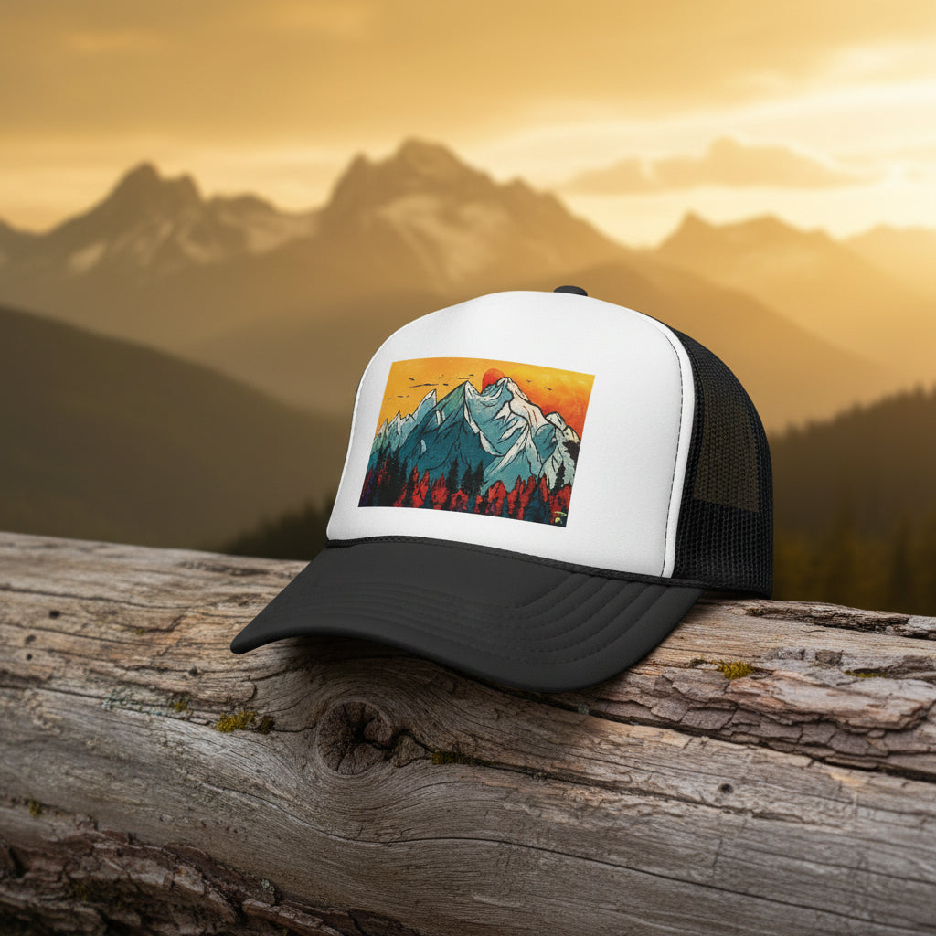 Mountain Scene 1 Trucker