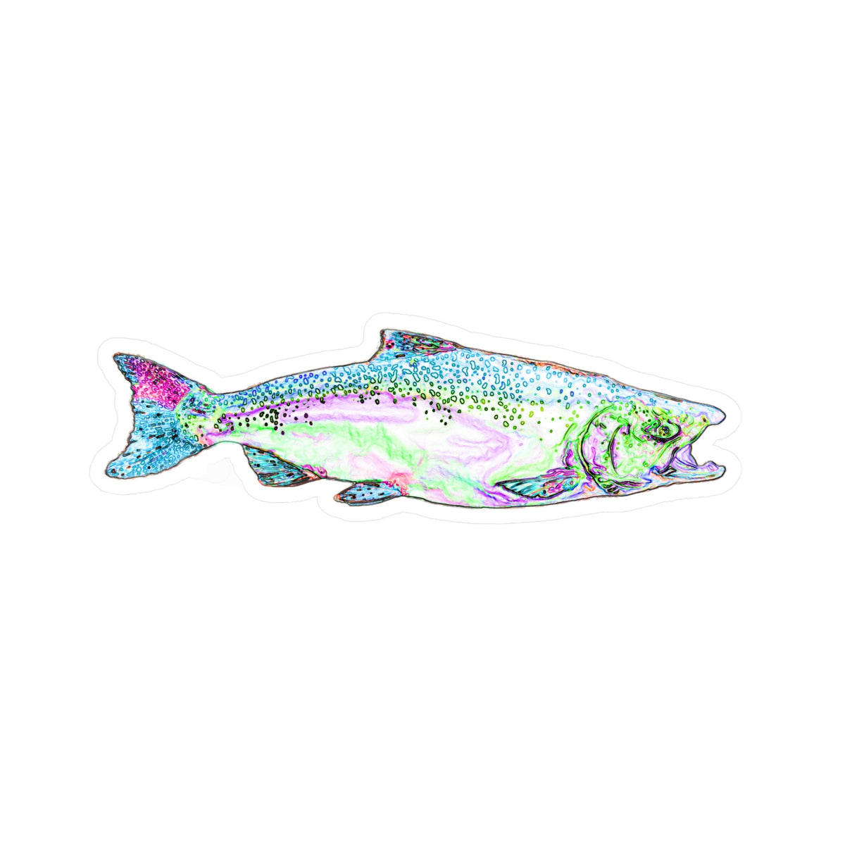 Troutin' Around Sticker
