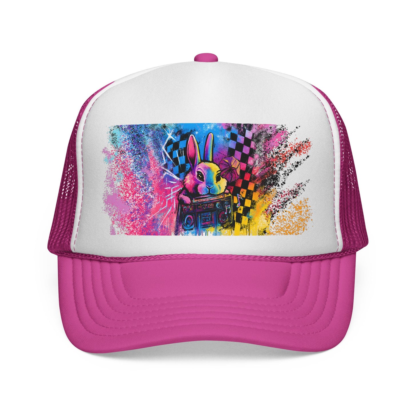Retro Rabbit Trucker Hat