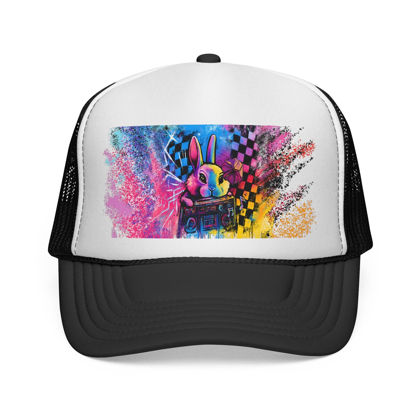 Retro Rabbit Trucker Hat