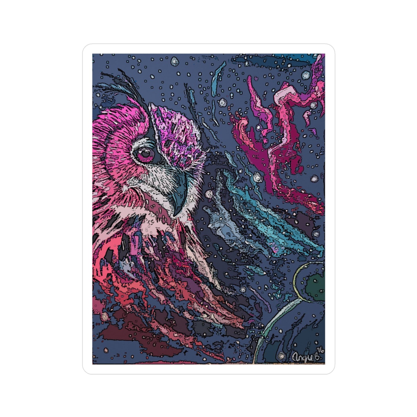 Cosmic Owl Sticker