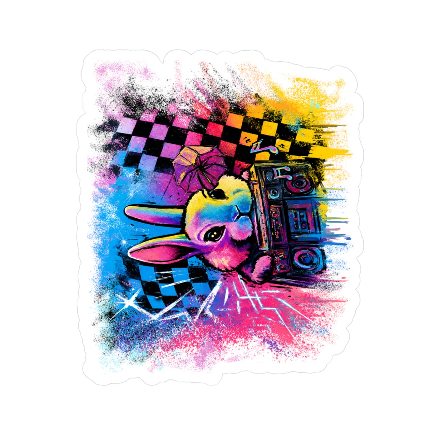 Retro Rabbit Sticker