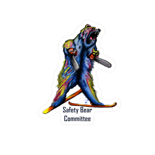 Purple Chainsaw Bear Sticker