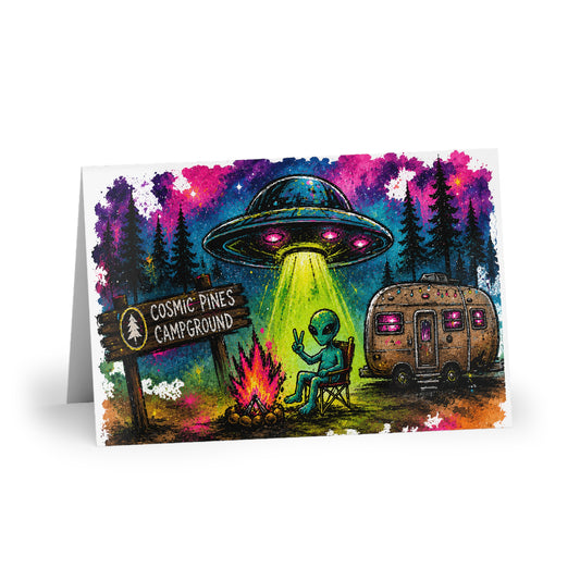 Cosmic Pines C.G Greeting Card