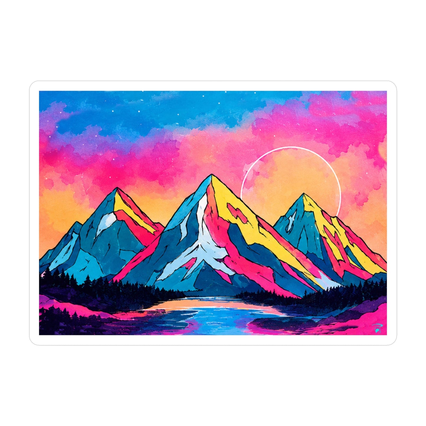 Mountain Scene 2.0 Sticker