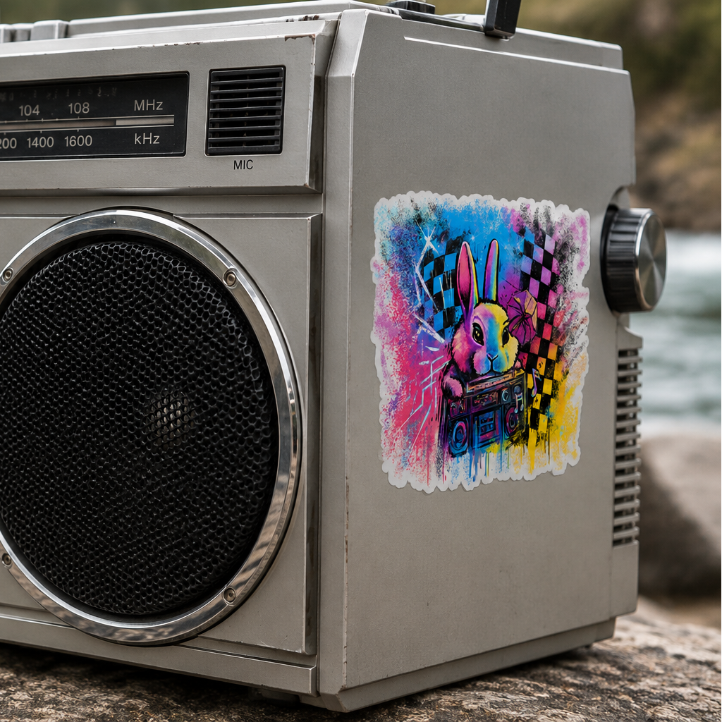 Retro Rabbit Sticker