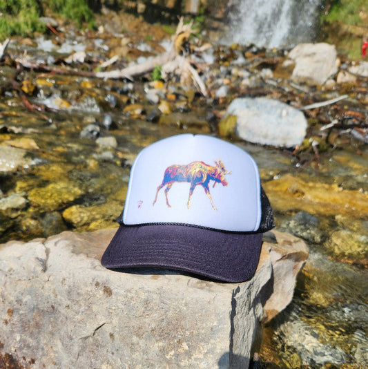 Trippy Moose Trucker Hat!